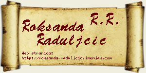 Roksanda Raduljčić vizit kartica